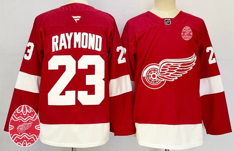 Men Detroit Red Wings #23 Raymond Red Fanatics 2025 NHL Jersey style 2